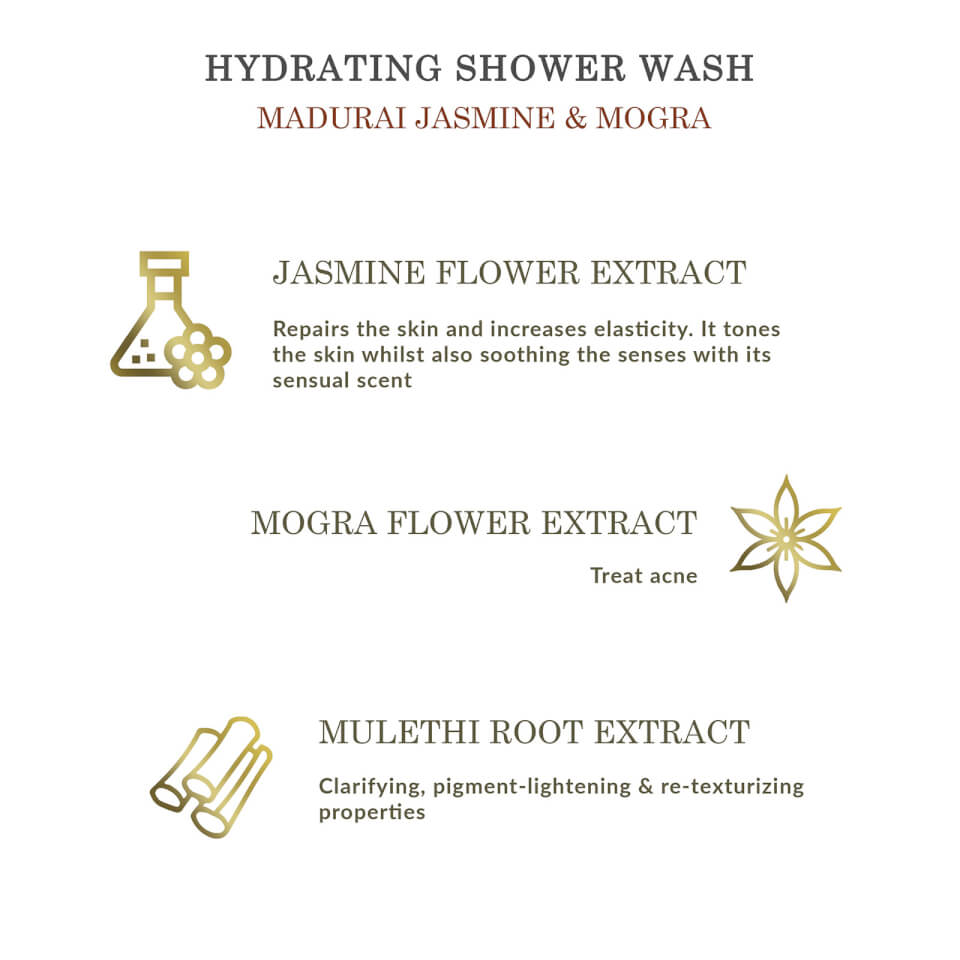 Forest Essentials Hydrating Shower Wash Madurai Jasmine and Mogra - 200ml