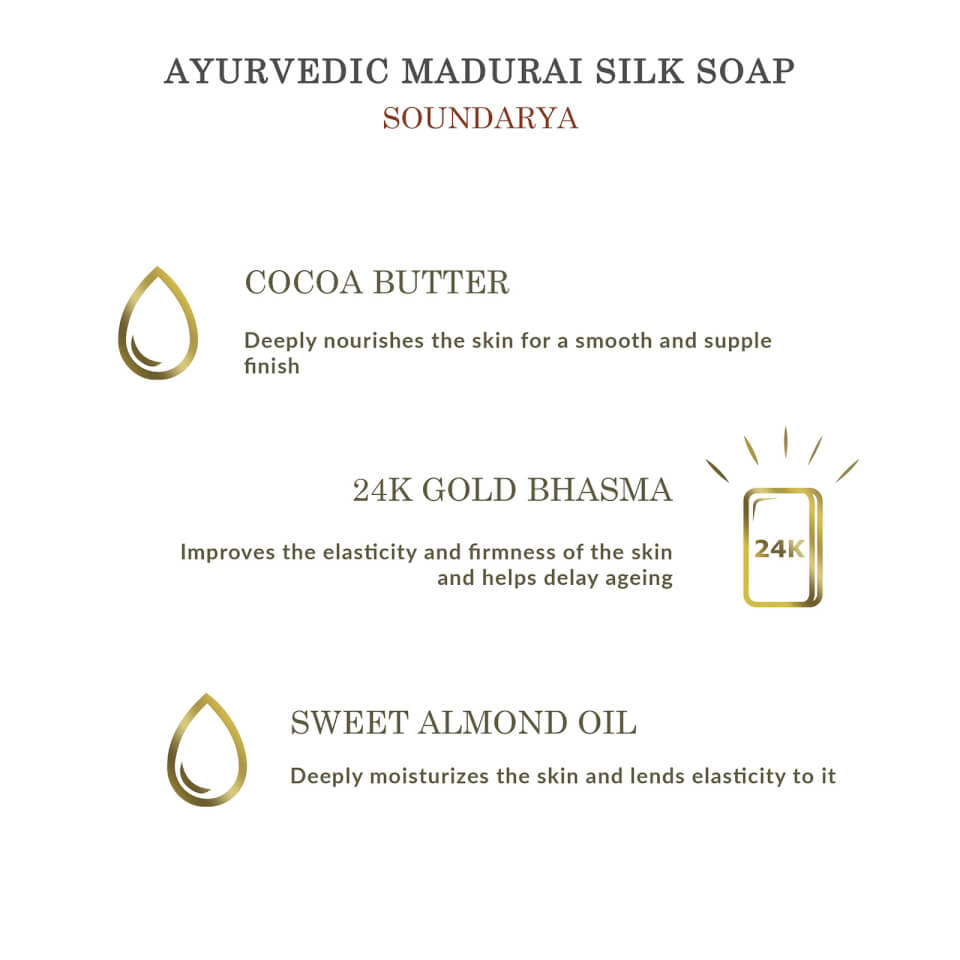 Forest Essentials Ayurvedic Madurai Silk Soap - Soundarya 100g