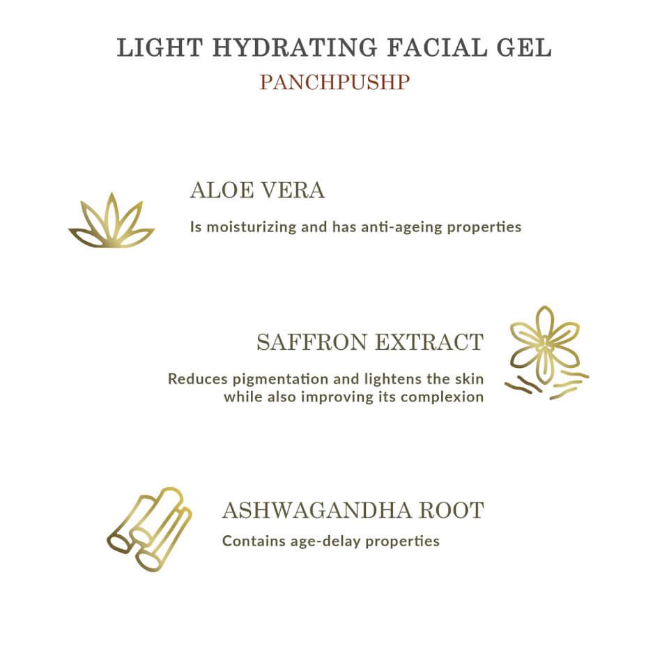 Forest Essentials Ayurvedic Formulation Light Hydrating Facial Gel Panchpushp 50g