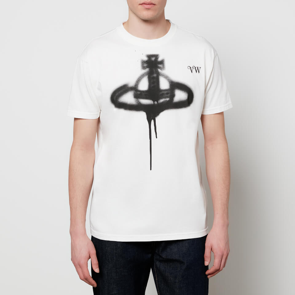 Vivienne Westwood Men's Spray Orb Classic T-Shirt - Off White | Coggles