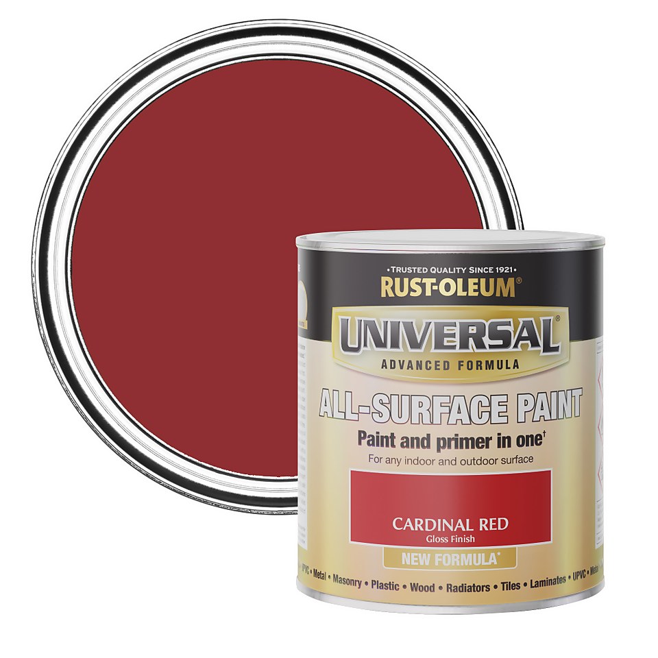 Rust-Oleum Universal All-Surface Gloss Paint Cardinal Red - 250ml