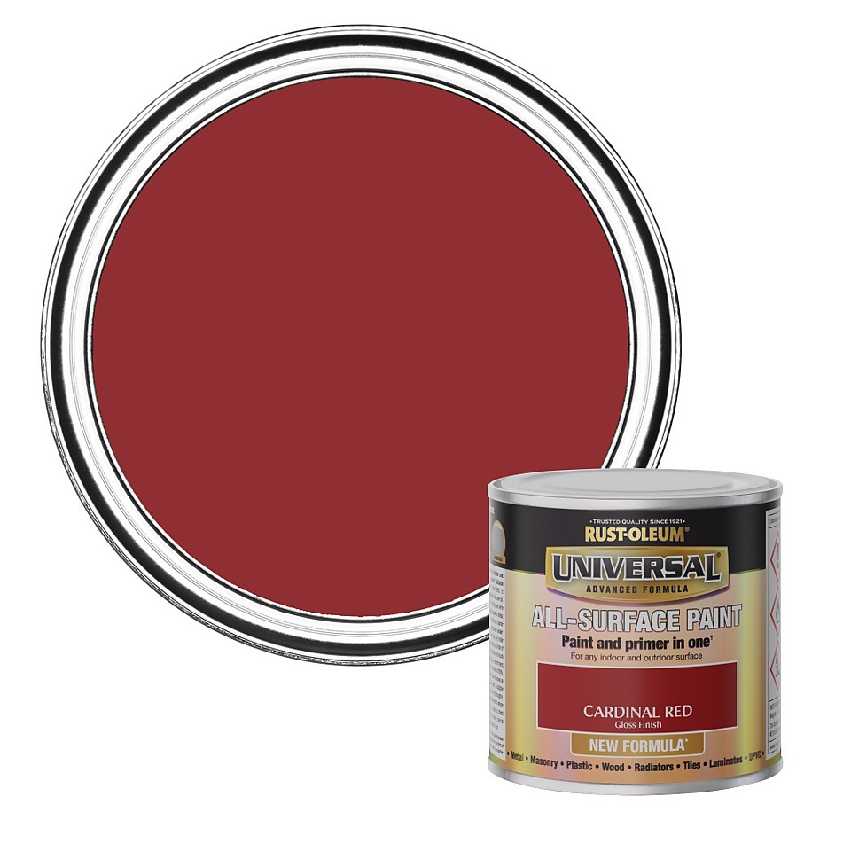 Rust-Oleum Universal All-Surface Gloss Paint Cardinal Red - 750ml