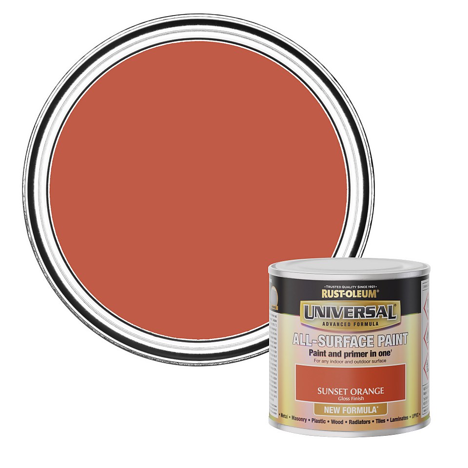 Rust-Oleum Universal Gloss Paint Sunset Orange - 250ml