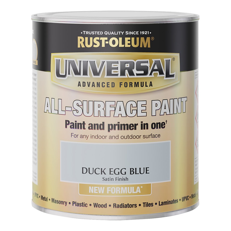 Rust-Oleum Universal Satin Paint Duck Egg Blue - 750ml