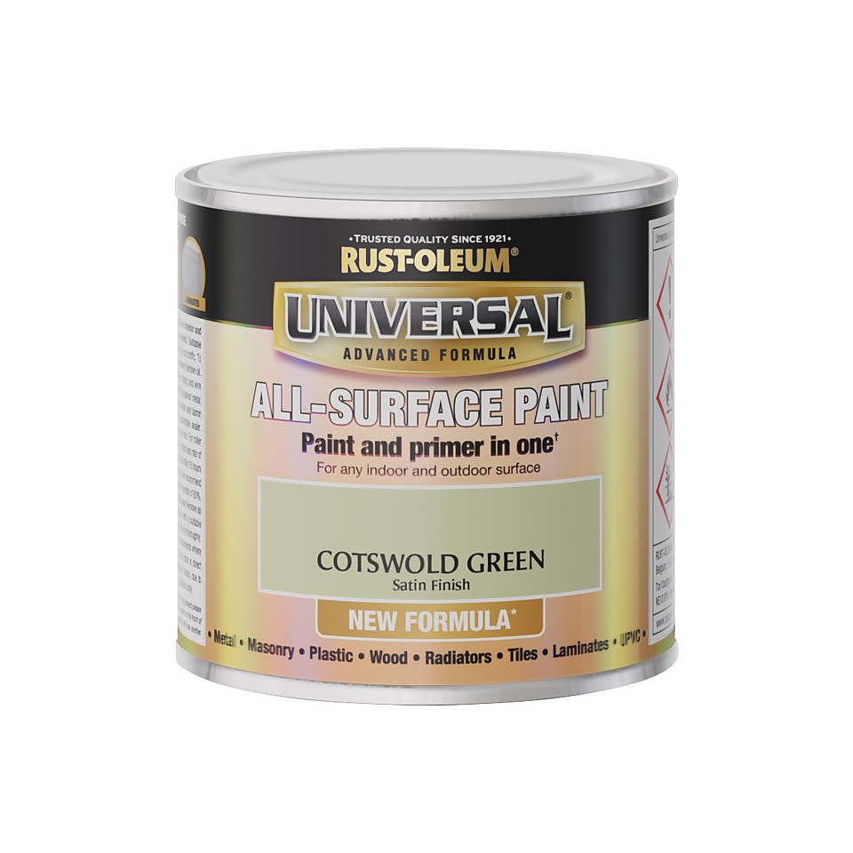 Rust-Oleum Universal Satin Paint Cotswold Green - 250ml