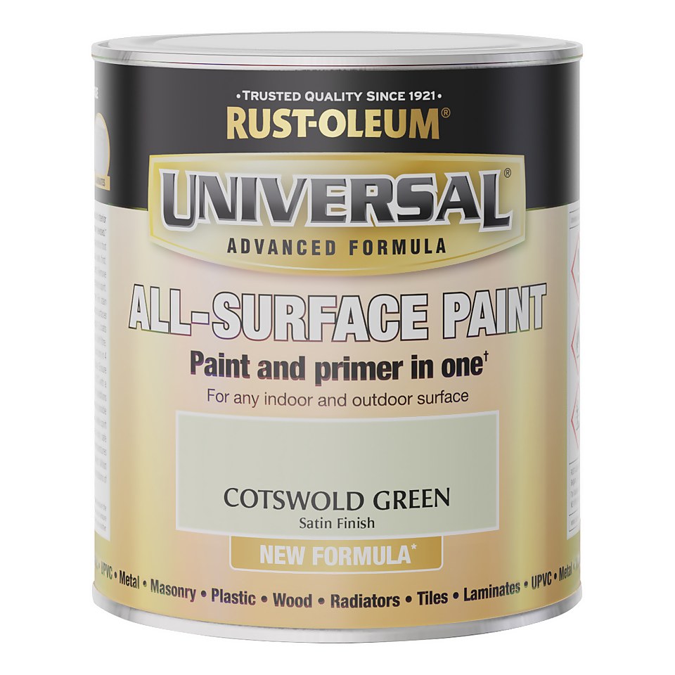 Rust-Oleum Universal Satin Paint Cotswold Green - 750ml