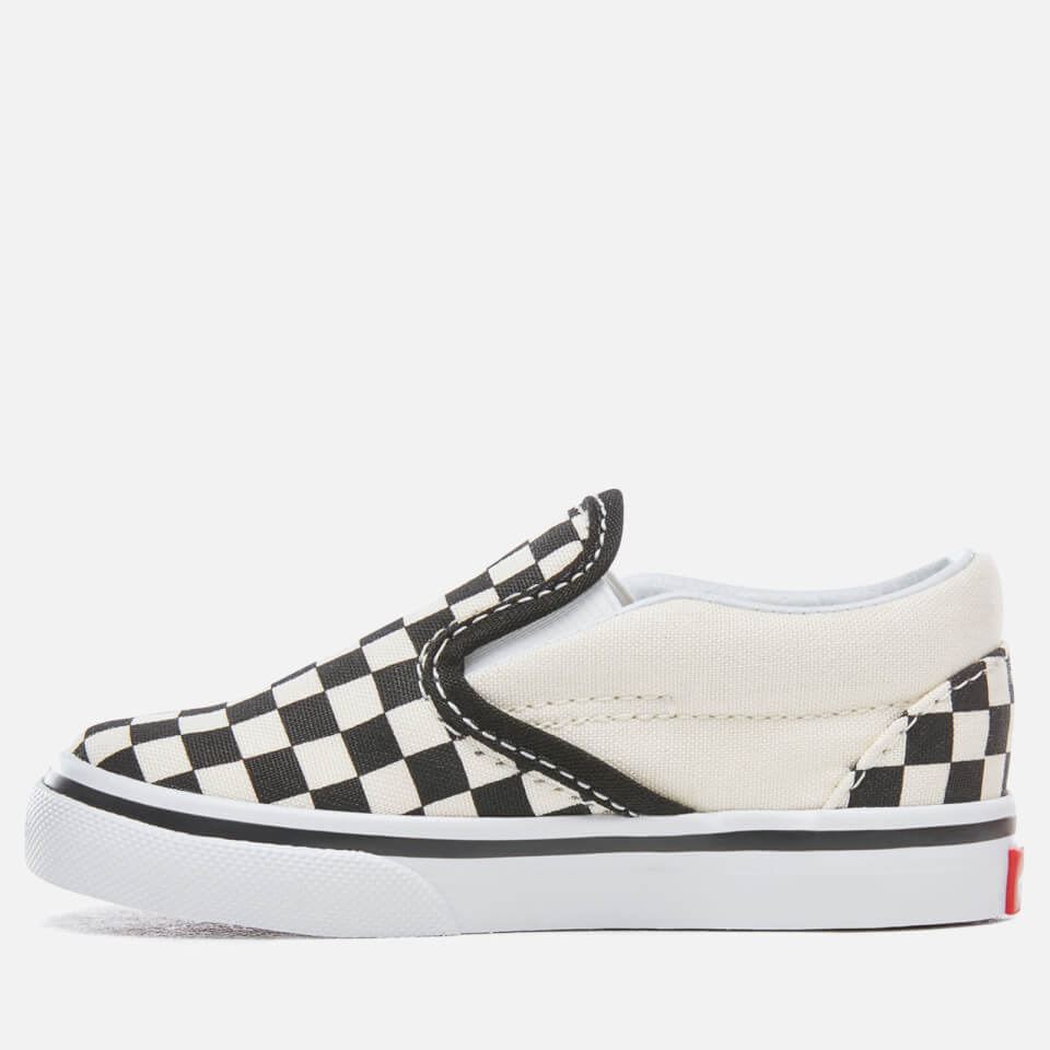 Vans Toddlers' Classic Slip On Checkerboard Trainers - Black / White