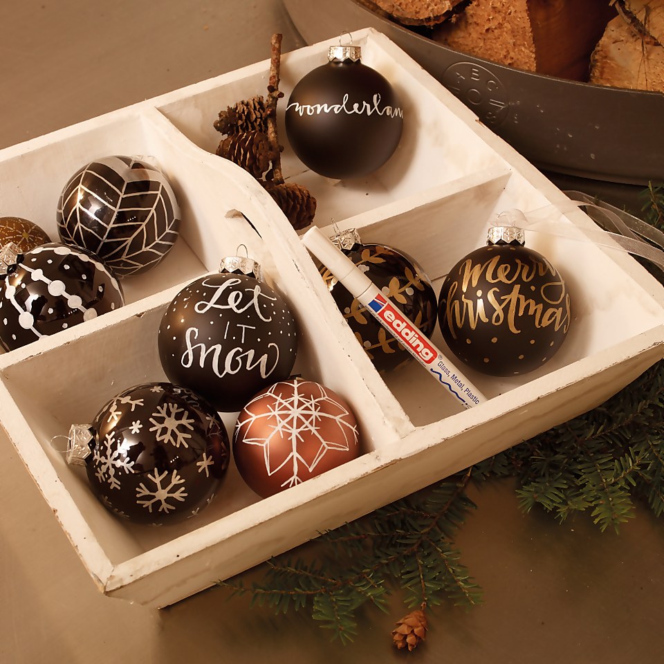 Edding 751 Paint Marker Pen Gold, silver & white Homebase