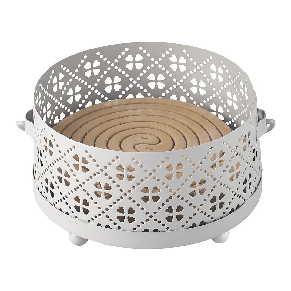 Bite Shield Metal Incense Diffuser with 12 Coils