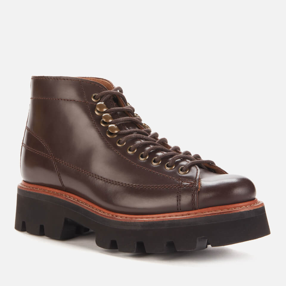 Grenson Women s Annie Leather Monkey Boots Brown Colorado Allsole