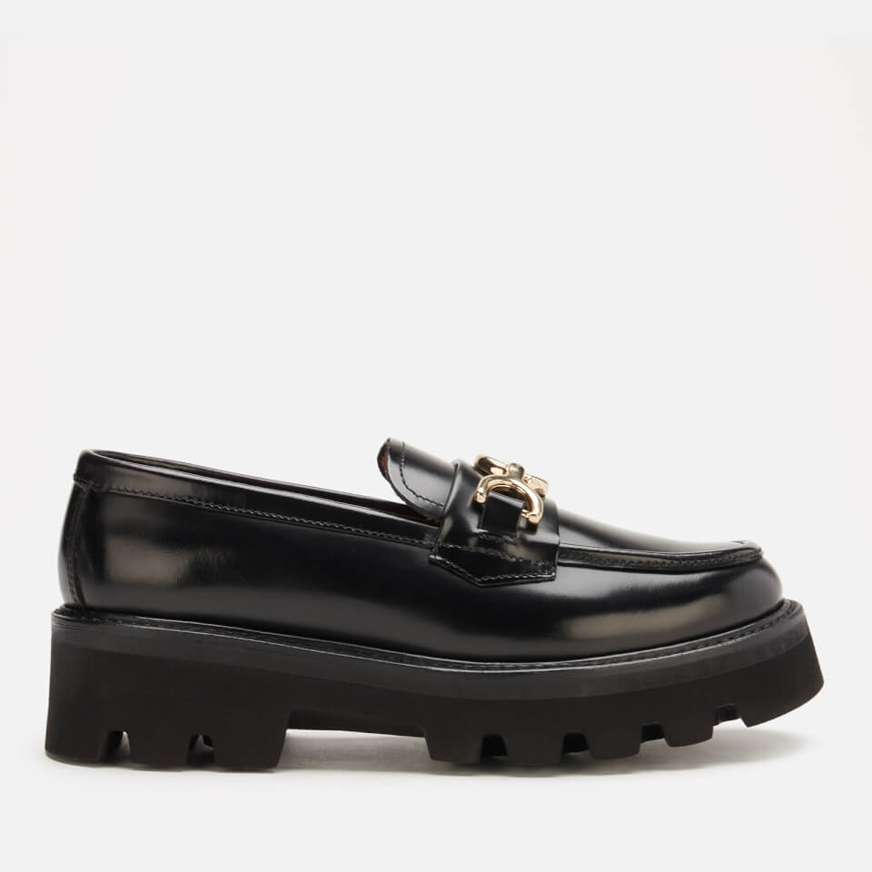 Grenson Women's Nina Leather Loafers - Black Hi Shine