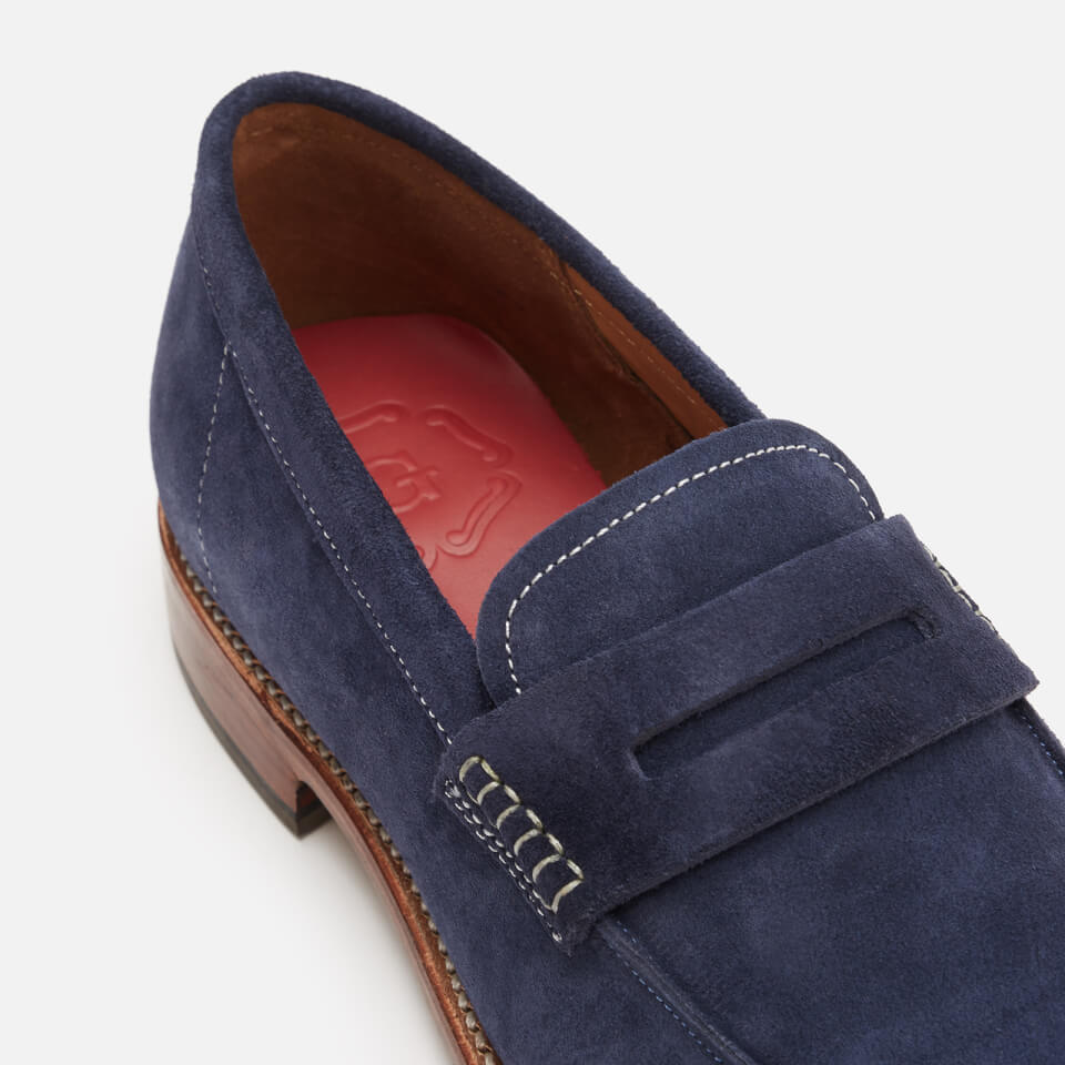 Grenson Men's Jago Suede Loafers - Navy