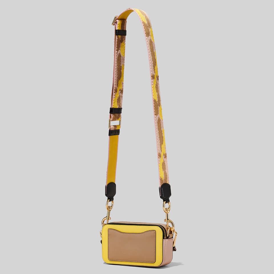 Marc Jacobs Women's Snapshot Bi Colour Crossbody Bag - Yellow Cream Multi