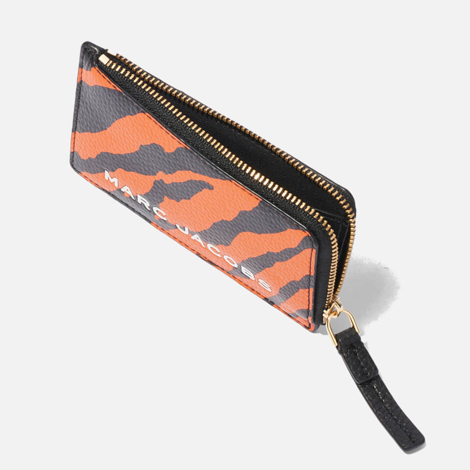 Marc Jacobs Women's The Bold Tiger Print Small Top Zip Wallet - Orange Multi