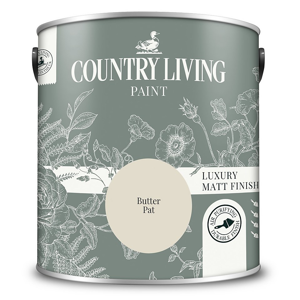 Country Living Matt Emulsion Multi-Surface Paint Butter Pat - 2.5L