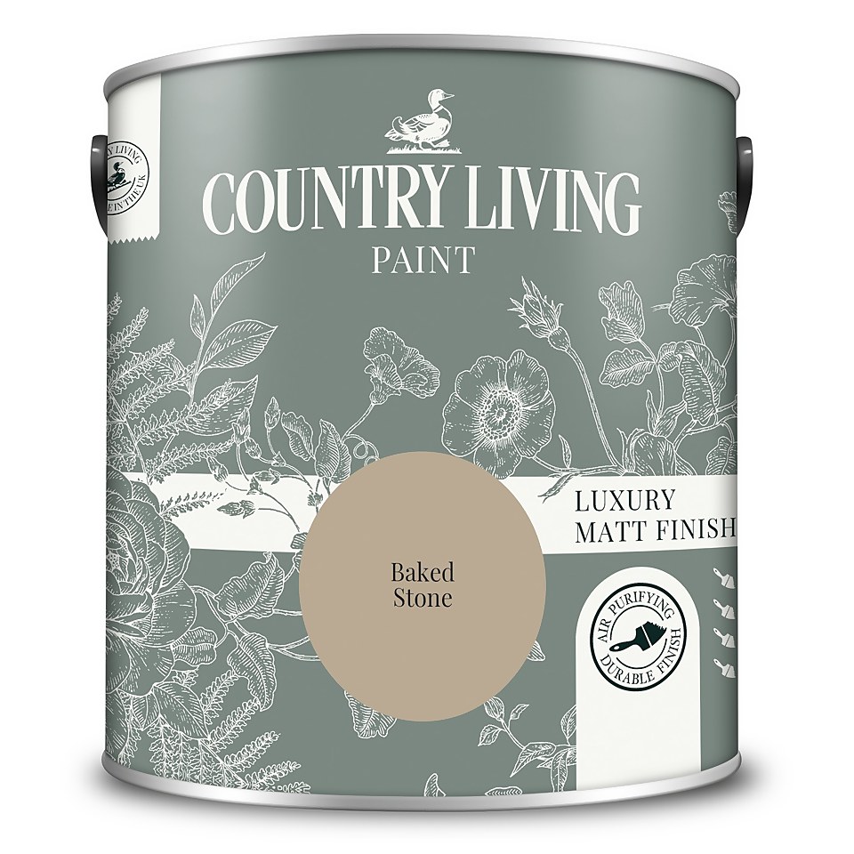 Country Living Matt Emulsion Multi-Surface Paint Baked Stone - 2.5L