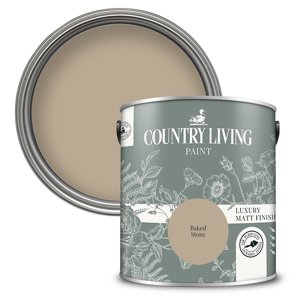 Country Living Matt Emulsion Multi-Surface Paint Baked Stone - 2.5L