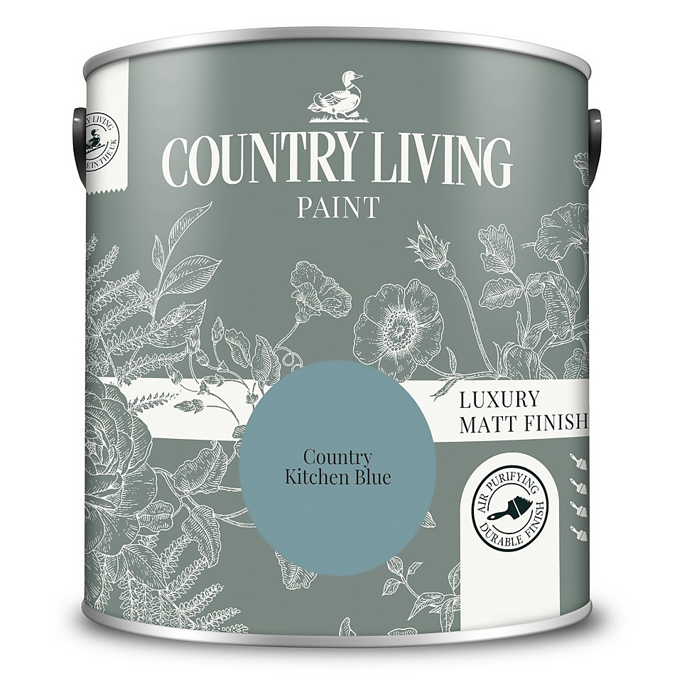 Country Living Matt Multi-Surface Paint Country Kitchen Blue - 2.5L