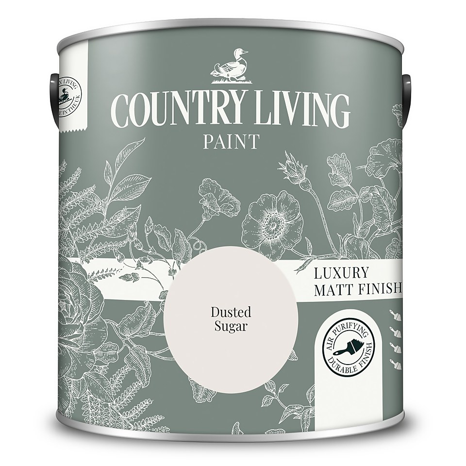 Country Living Matt Emulsion Multi-Surface Paint Dusted Sugar - 2.5L