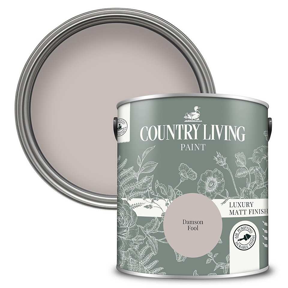 Country Living Matt Emulsion Multi-Surface Paint Damson Fool -  2.5L