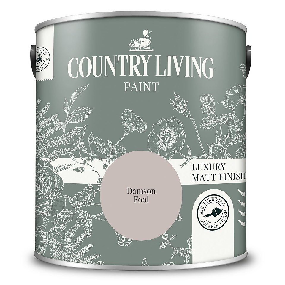 Country Living Matt Emulsion Multi-Surface Paint Damson Fool -  2.5L