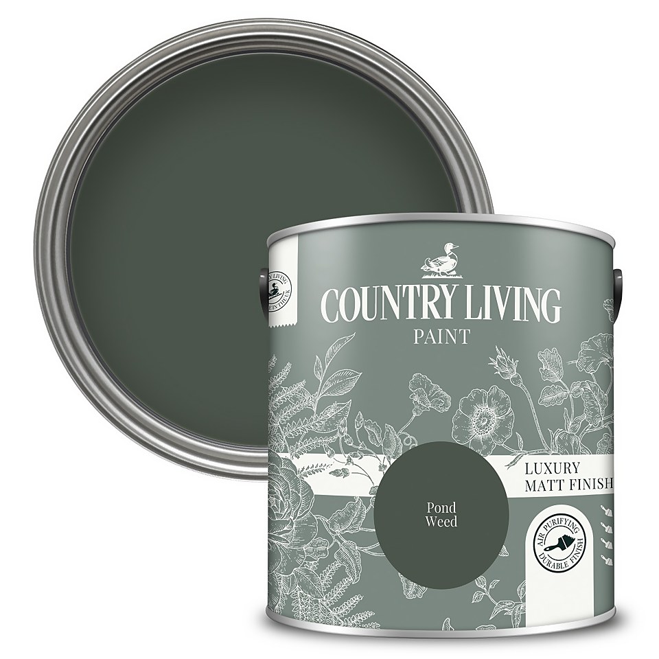 Country Living Matt Emulsion Multi-Surface Paint Pond Weed - 2.5L
