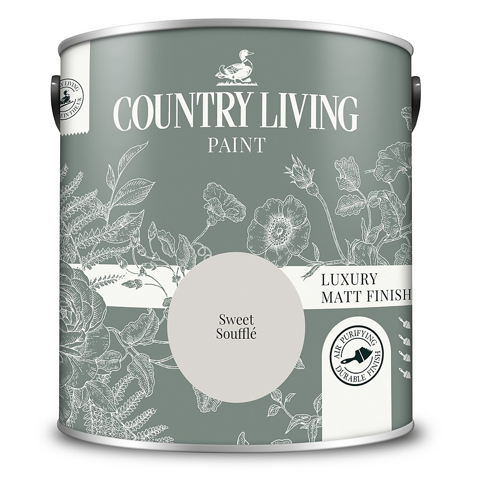 Country Living Matt Emulsion Multi-Surface Paint Sweet Souffle - 2.5L