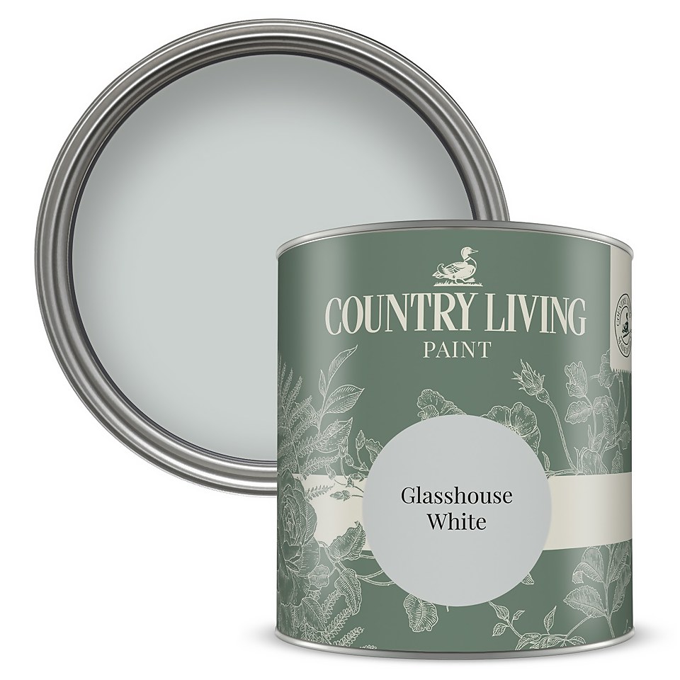 Country Living Matt Emulsion Multi-Surface Paint Glasshouse White - Tester 125ml