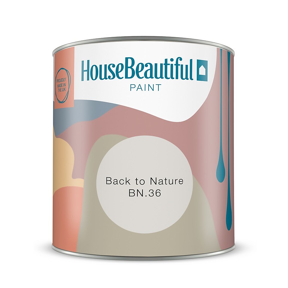 House Beautiful Durable Matt Emulsion Multi-Surface Paint Back to Nature BN.36 - Tester 125ml
