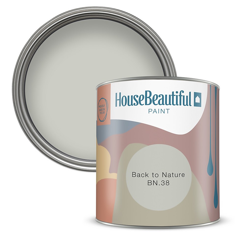 House Beautiful Durable Matt Emulsion MultiSurface Paint Back to Nature BN.38 Tester 125ml