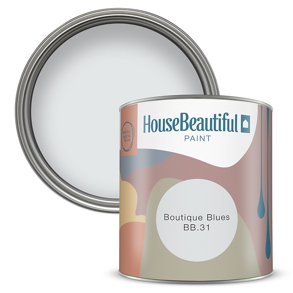 House Beautiful Durable Matt Emulsion Multi-Surface Paint Boutique Blues BB.31 - Tester 125ml