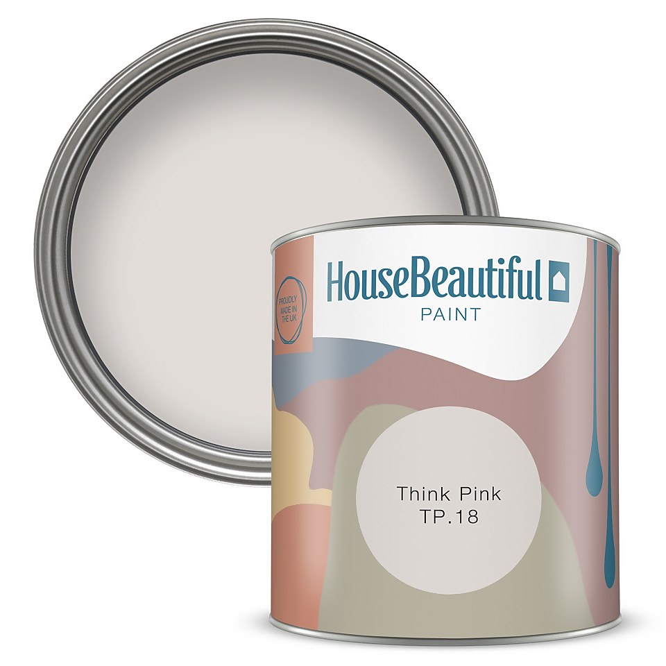 House Beautiful Durable Matt Emulsion Multi-Surface Paint Think Pink TP.18 - Tester 125ml