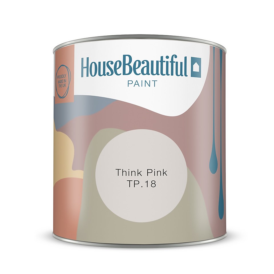 House Beautiful Durable Matt Emulsion Multi-Surface Paint Think Pink TP.18 - Tester 125ml