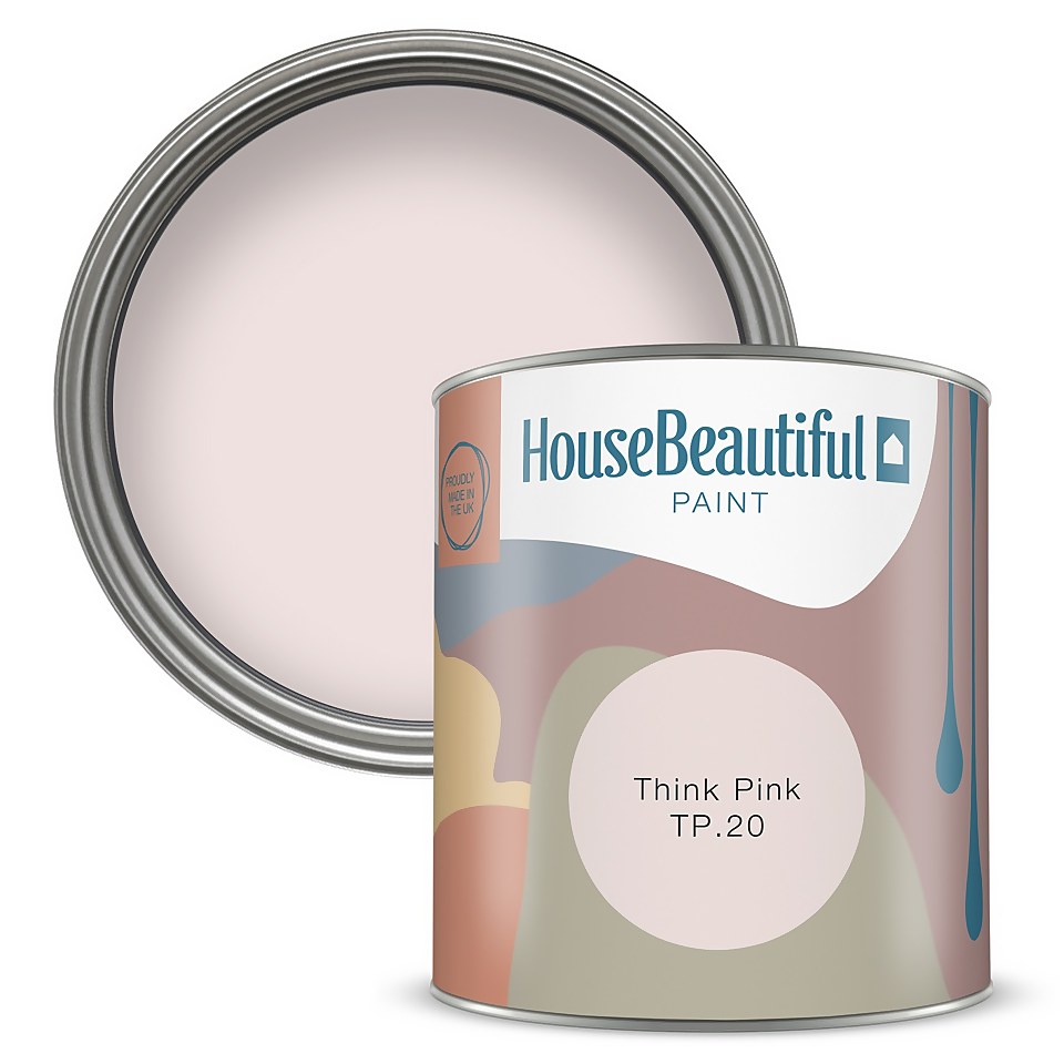 House Beautiful Durable Matt Emulsion Multi-Surface Paint Think Pink TP.20 - Tester 125ml