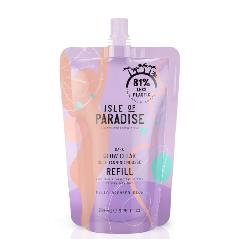 Isle of Paradise Dark Glow Clear Mousse Refill Duo
