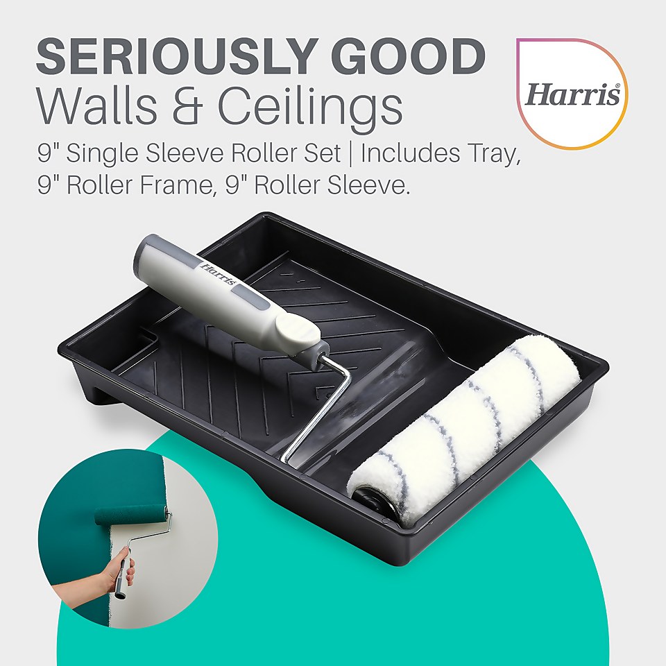 Harris Seriously Good Walls & Ceilings Medium Pile 9in Roller Set