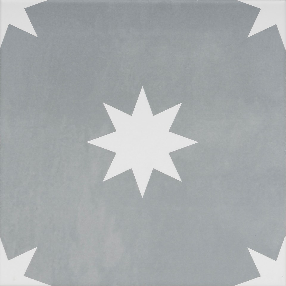 Country Living Starry Skies Chalk Grey Porcelain Floor & Wall Tile 200x200mm (Sample Only)
