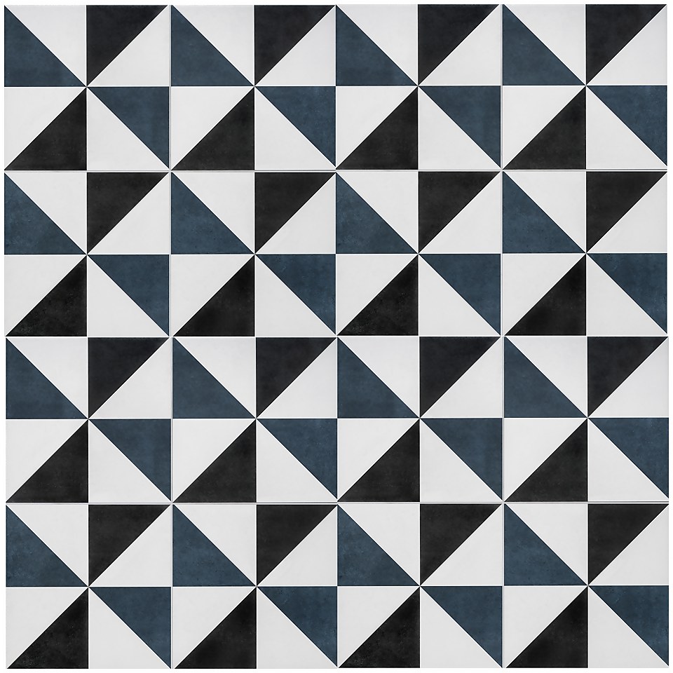 House Beautiful Half & Half Windmill Porcelain Floor & Wall Tile 450x450mm (Sample Only)