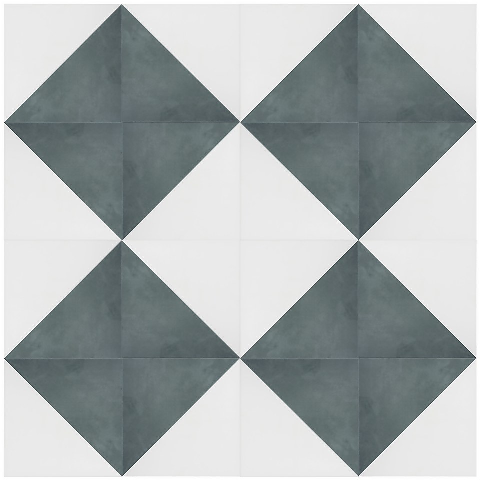 House Beautiful Half & Half Fern Porcelain Floor & Wall Tile 200x200mm (Sample Only)