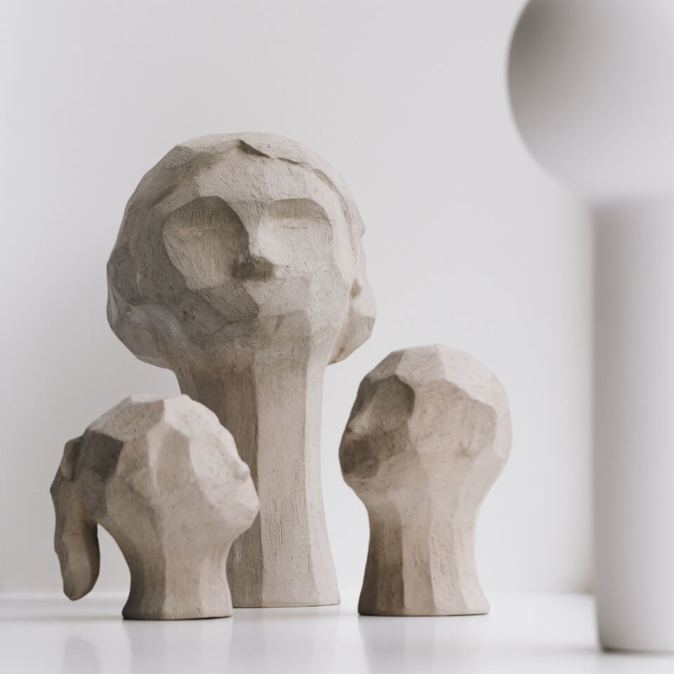 想像を超えての OLLIE Design Cooee Sculpture Coggles | Limestone - 置物