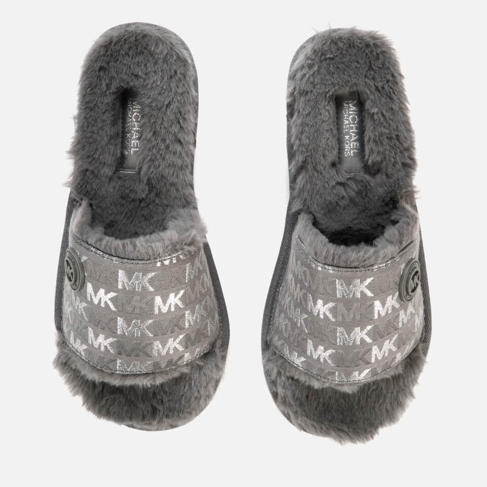 MICHAEL Michael Kors Women s Janis Slide Slippers Heather Grey