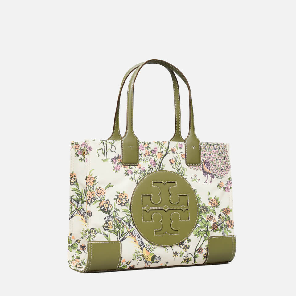 Tory Burch Ella Floral Tote Bag Sage Green in Canvas - US
