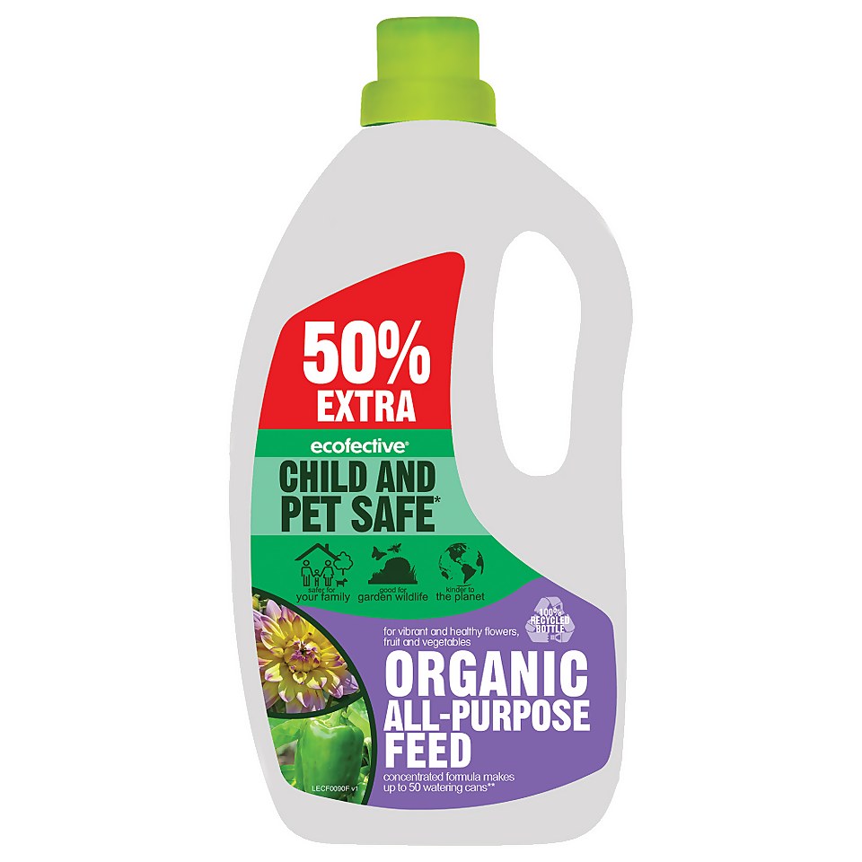 Ecofective Organic All-Purpose Plant Feed Concentrate - 1L + 50% Extra