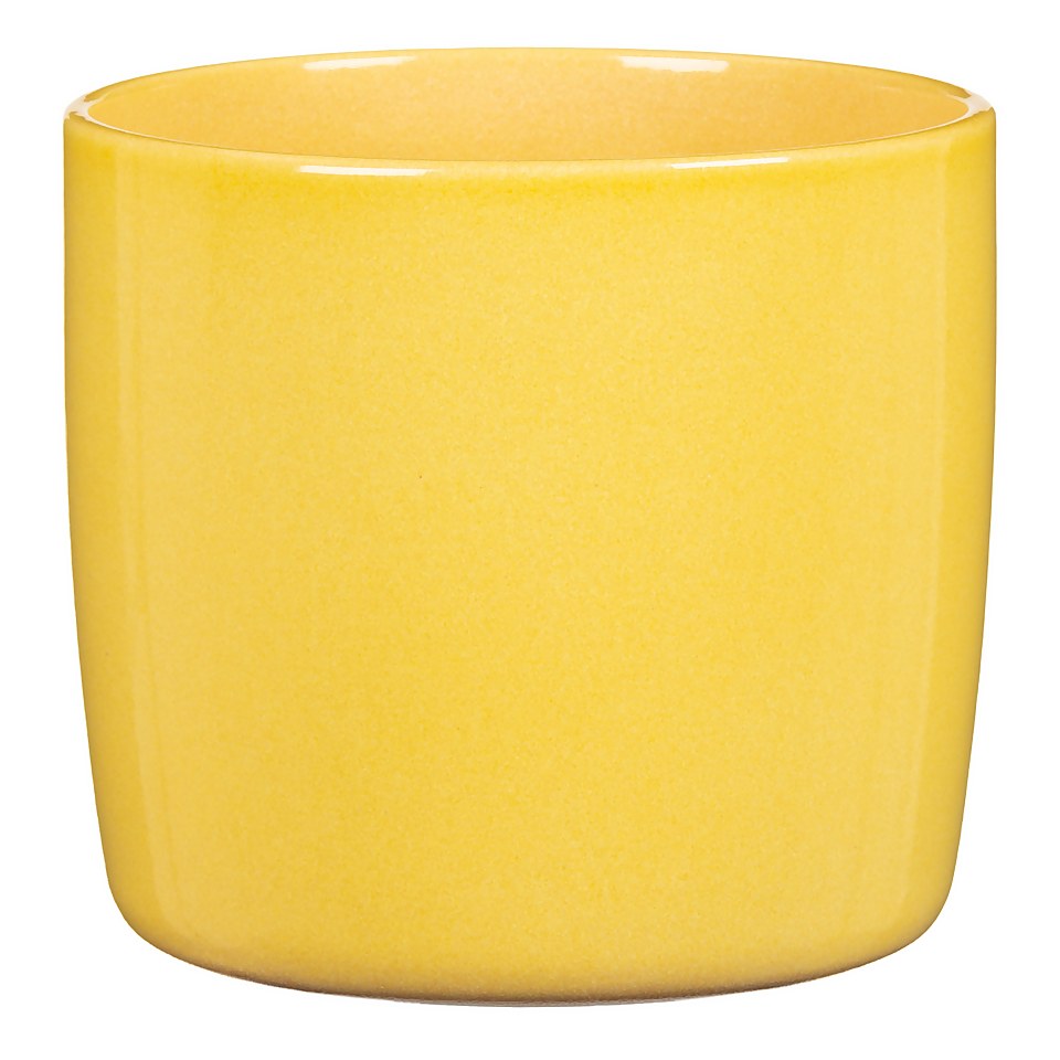 Yellow Solare Plant Pot - 18cm