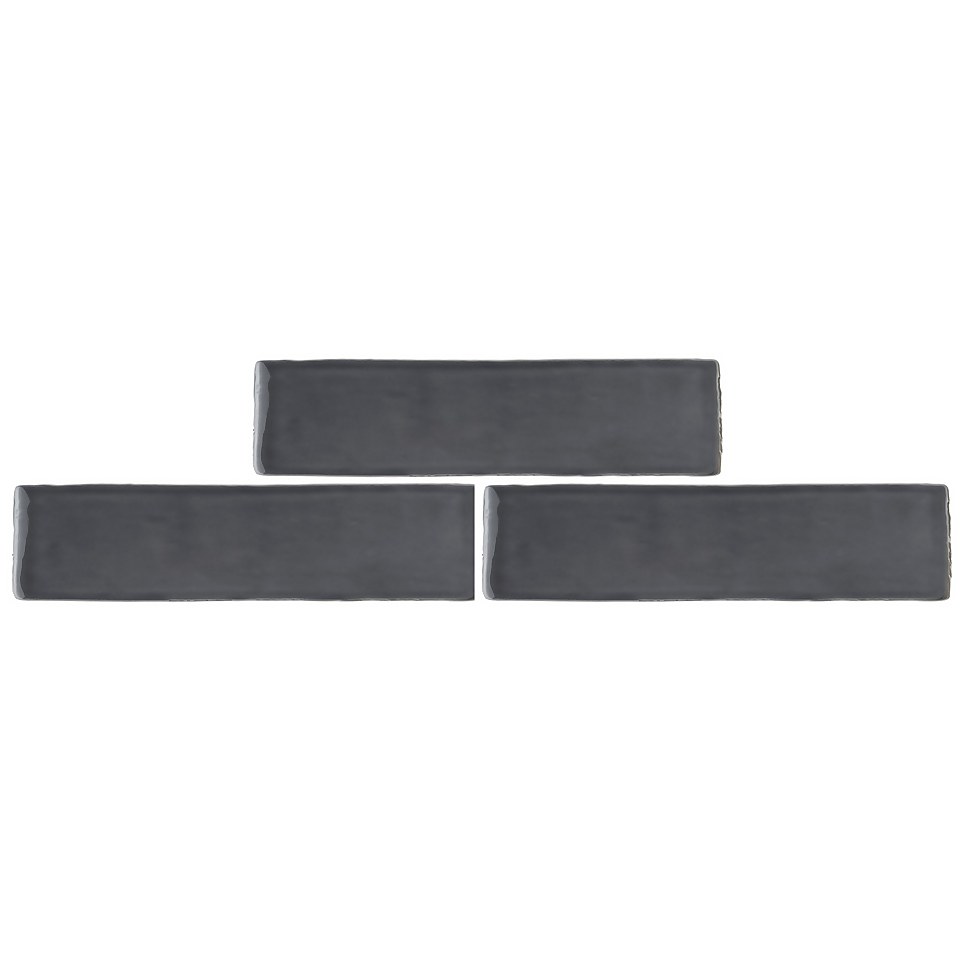 Country Living Artisan Stormy Grey Ceramic Wall Tile 75 x 300mm - 0.5 sqm Pack