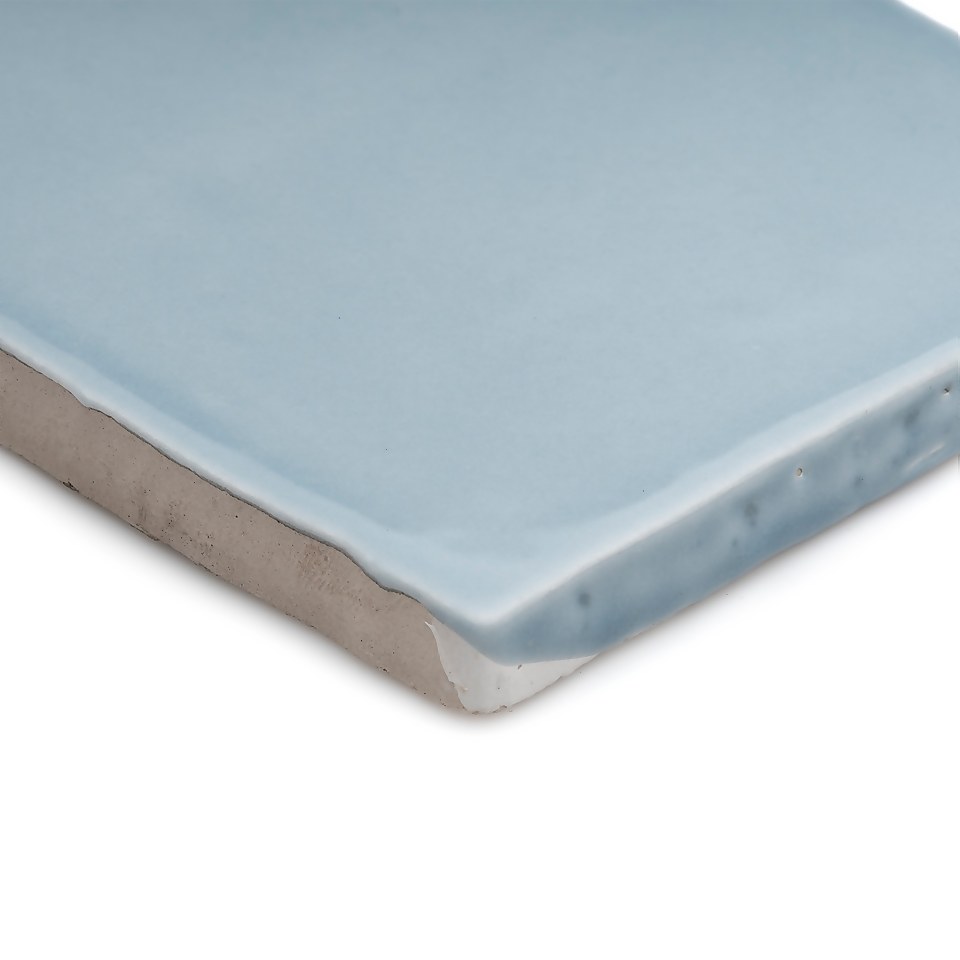 Country Living Artisan Blue Skies Ceramic Wall Tile 0.5sqm pack - 300x75mm