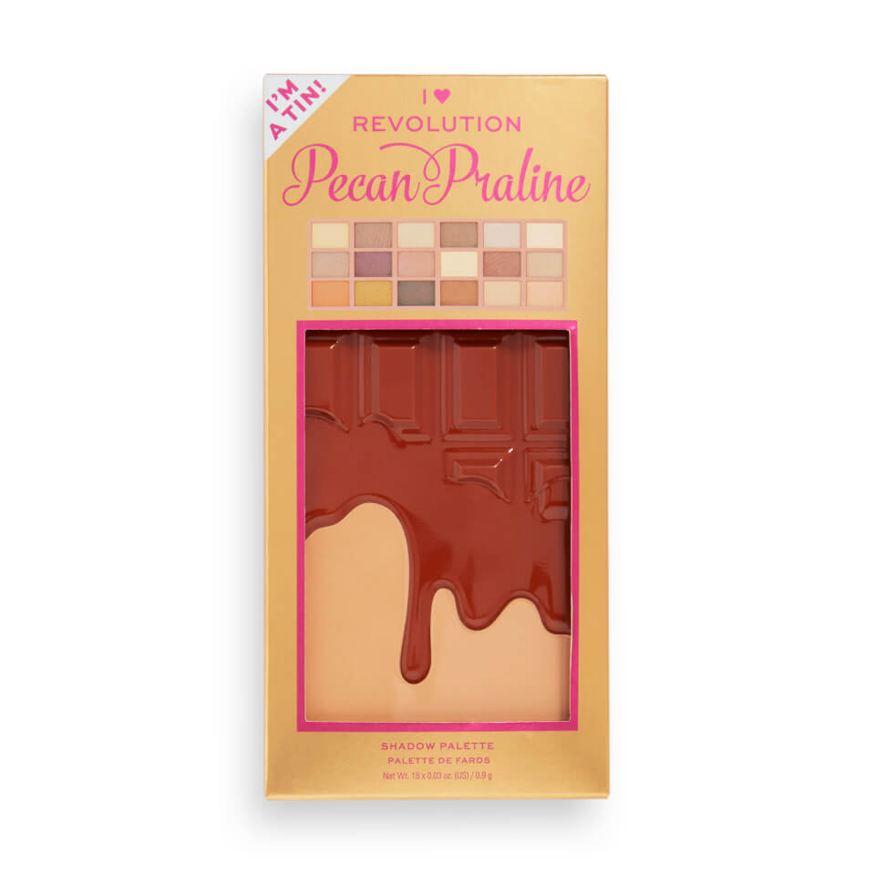 I Heart Revolution Beauty Pecan Praline Chocolate Tin Palette