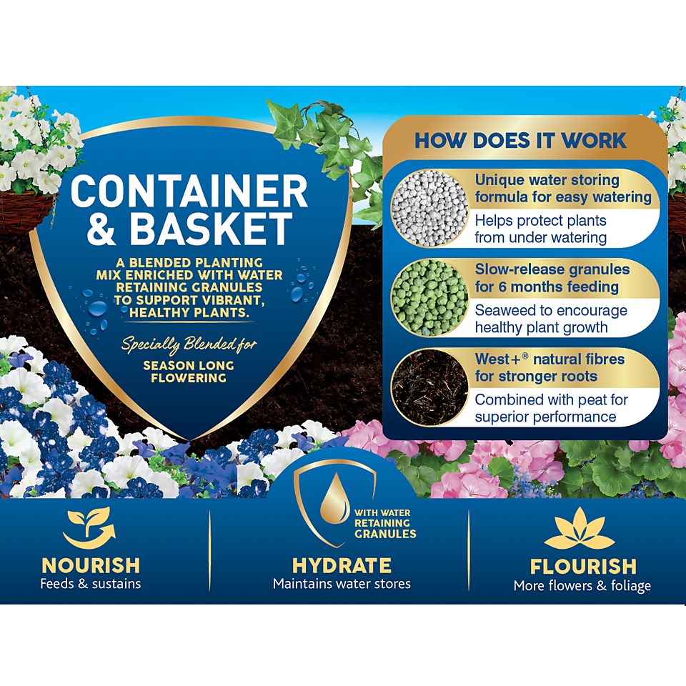 Westland Container & Basket Planting Peat Free Mix 25L Homebase