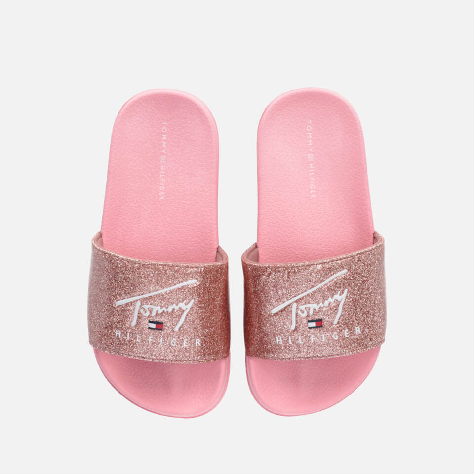 Tommy hilfiger sequin new arrivals sliders