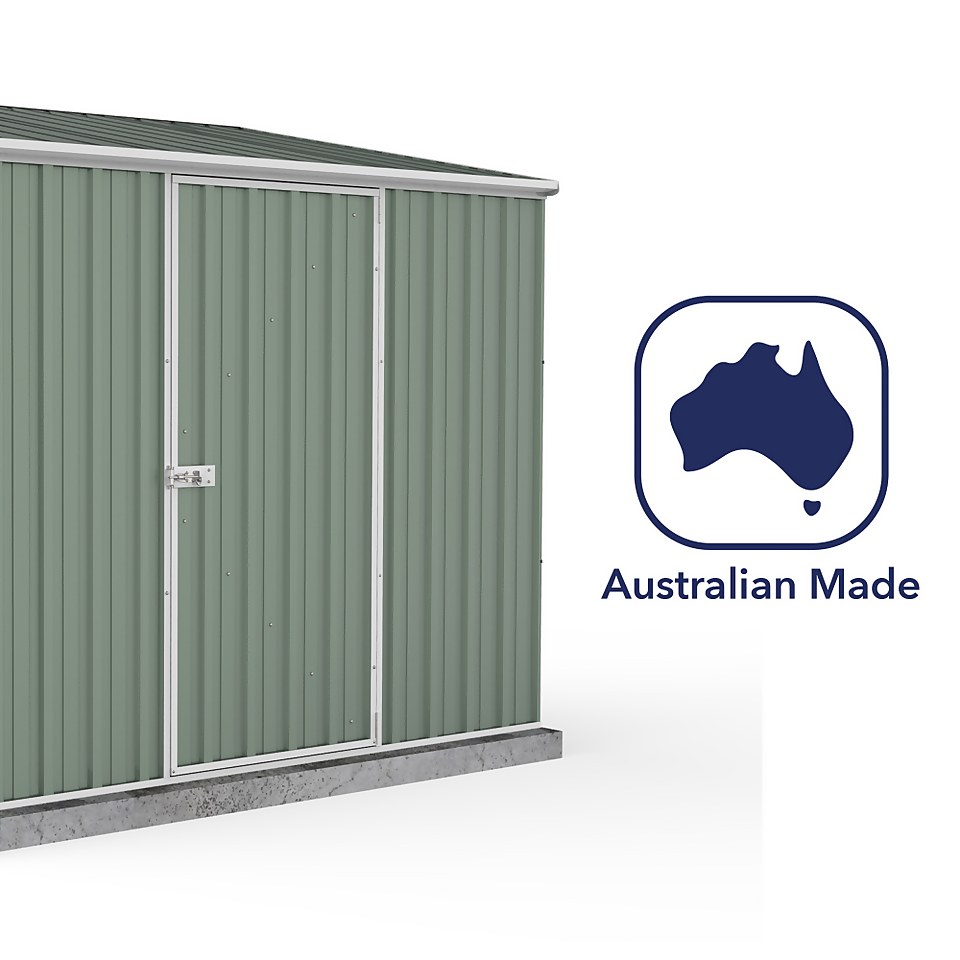 Absco 7.5 x 5ft Space Saver Metal Pent Shed - Green